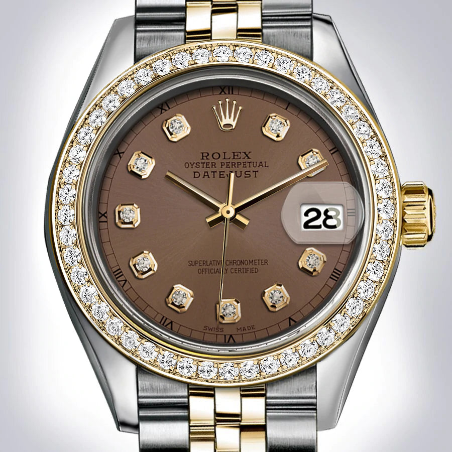 Preowned Rolex - Datejust - 31mm Chocolate Brown Diamond Dial & Bezel 18K Yellow Gold Two-Tone Jubilee Bracelet (Pre-Owned)