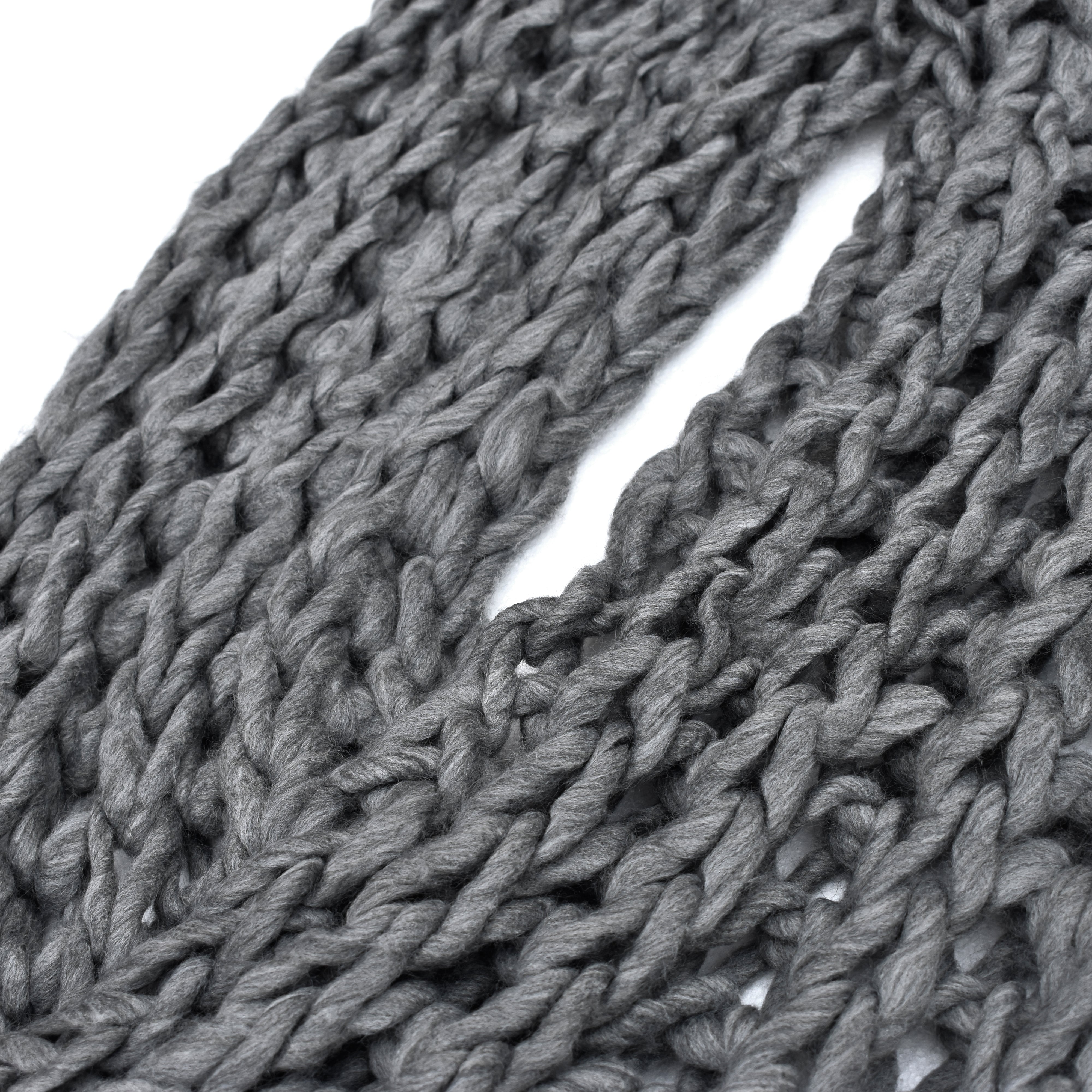 Chunky Knit Infinity Scarf - Charcoal