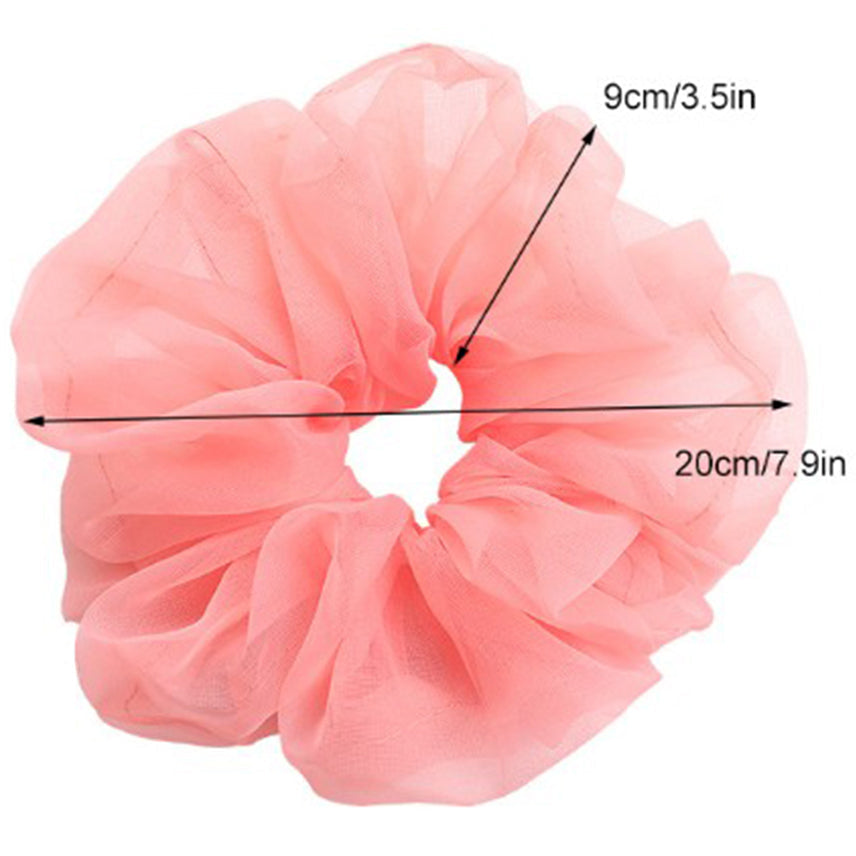 Oversized Organza Scrunchie - Beige