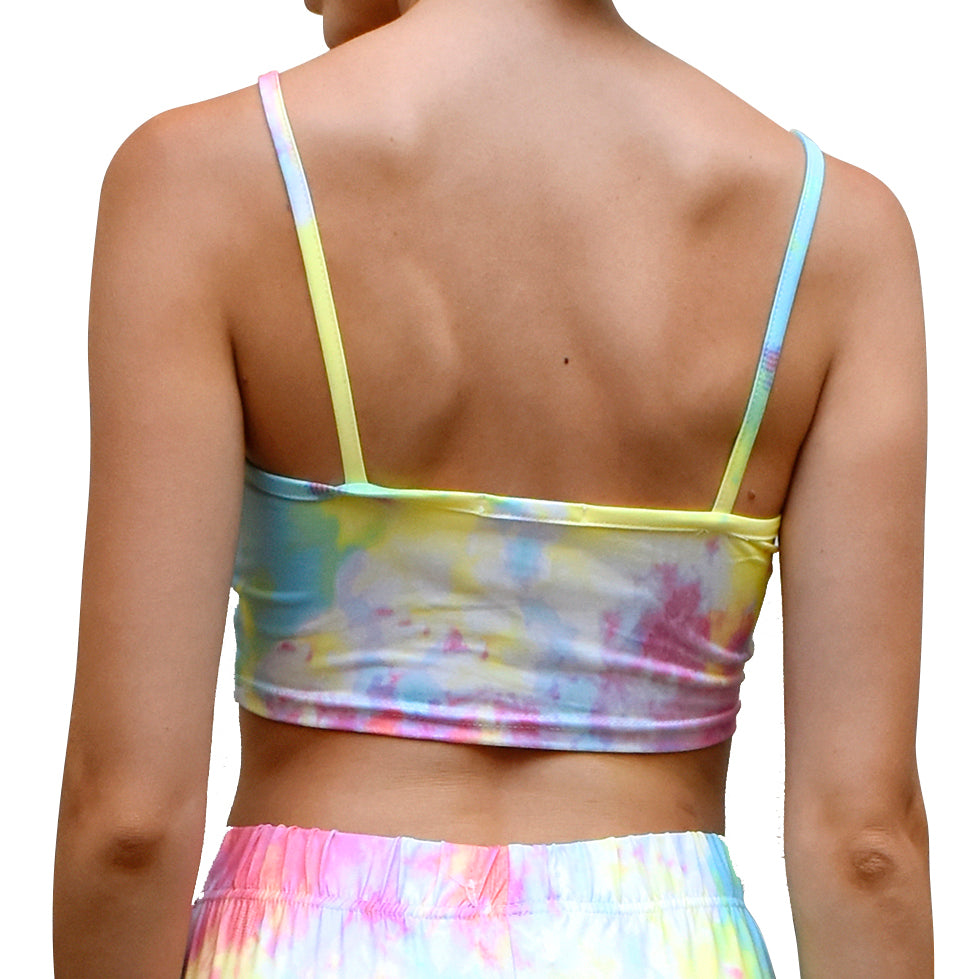 Cropped Tank Top - Rainbow Tie Dye