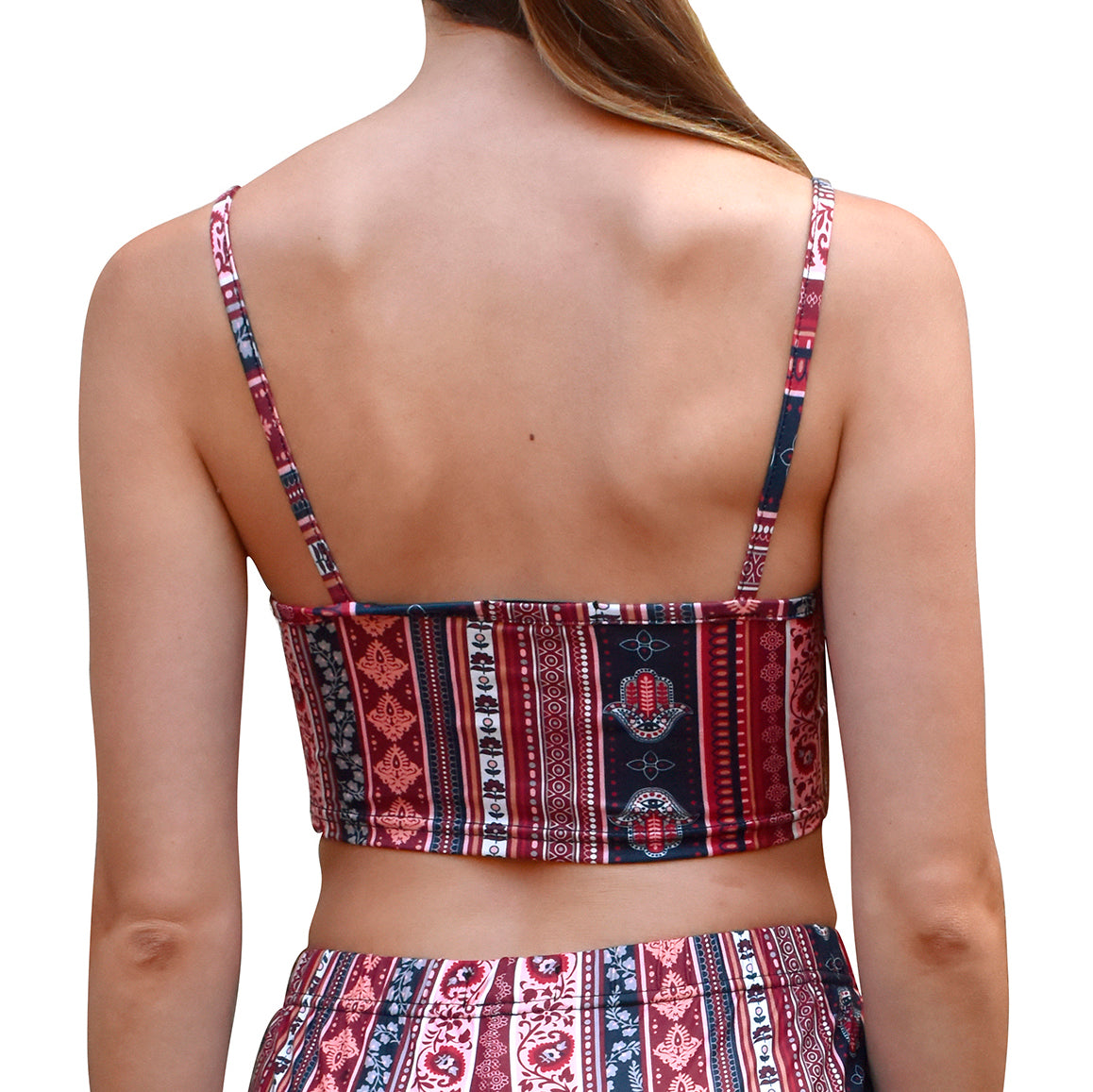 Cropped Tank Top - Marsala Paisley