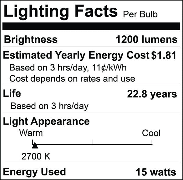 120W Equiv LED - Ceiling - Warm White (4-Pack)