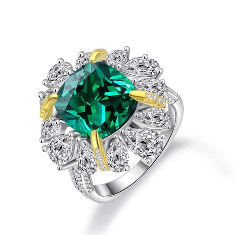 vintage emerald diamond ring