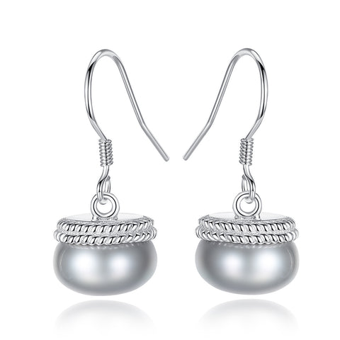 Grey Pearl Earrings