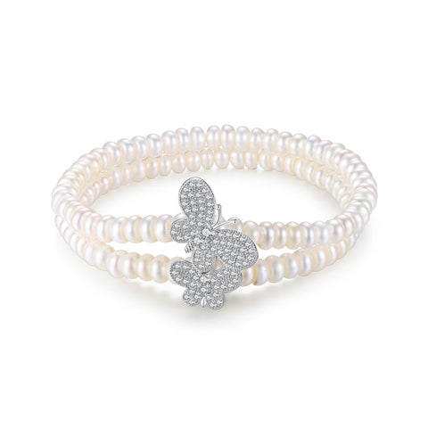 Double Layer Pearl Bead Bracelet