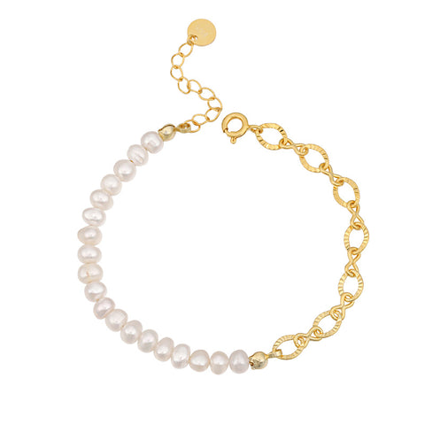 Baroque Pearl Chain Bracelet