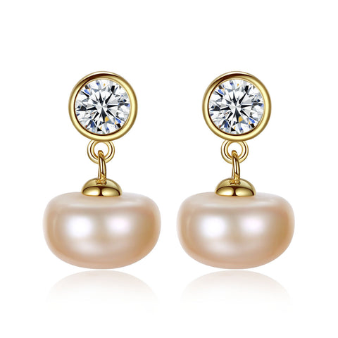 Flat Pearl Earrings