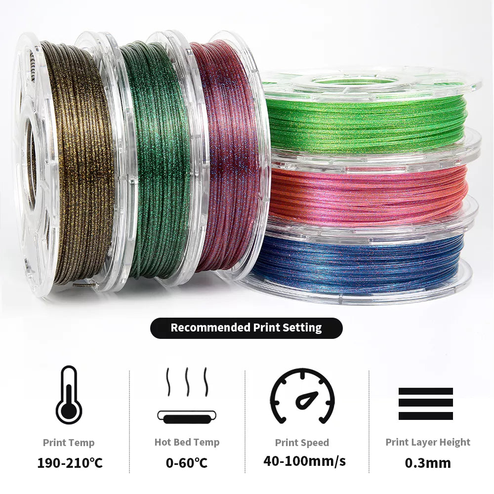 WISEPRO Star Glitter PLA 3D Printer Filament