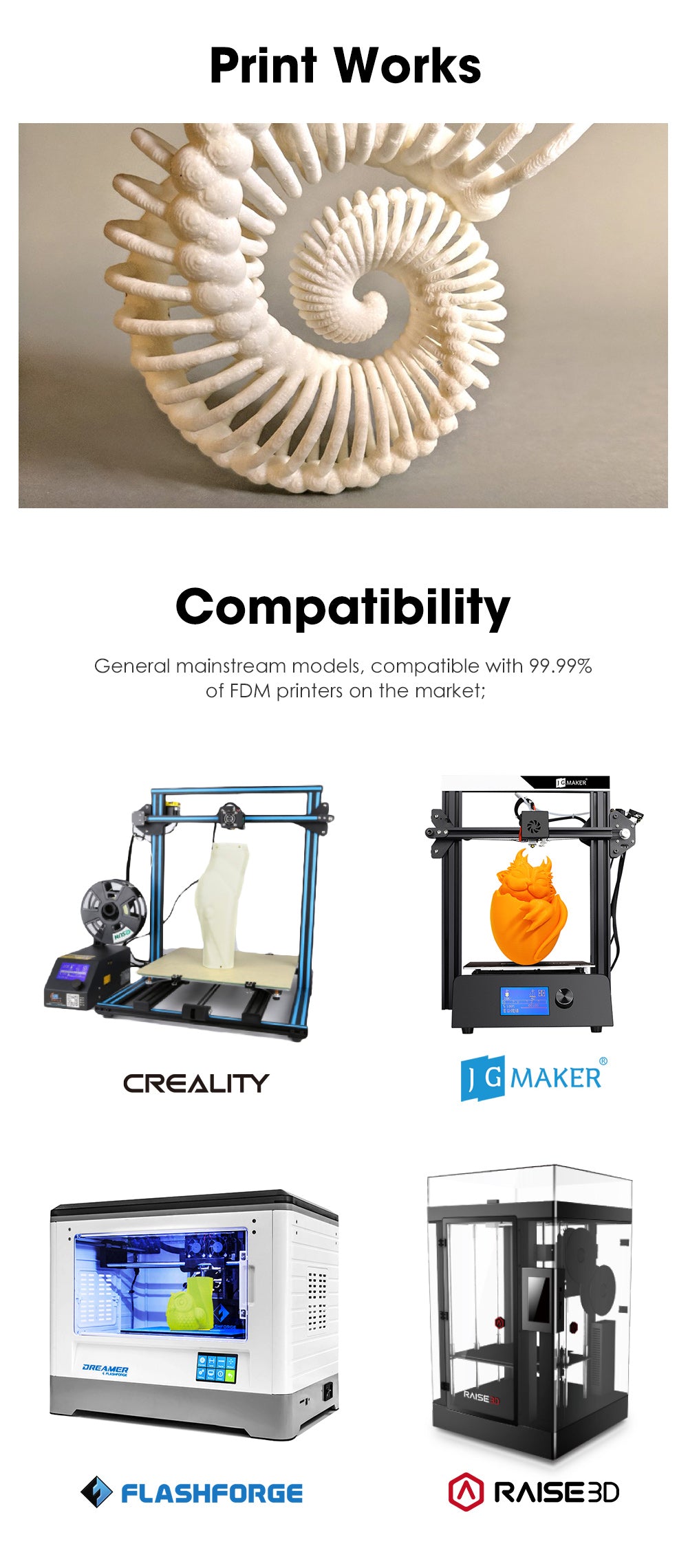 WISEPRO eSUN 1.75mm PVA Water Soluble 3D Printer Filament