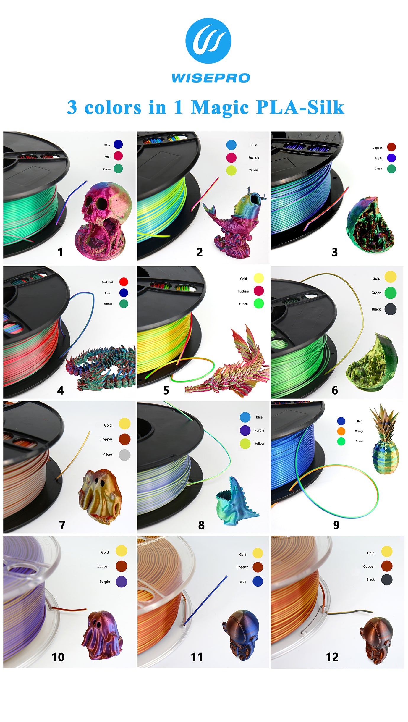 WISEPRO Magic PLA 3D Printer Filament