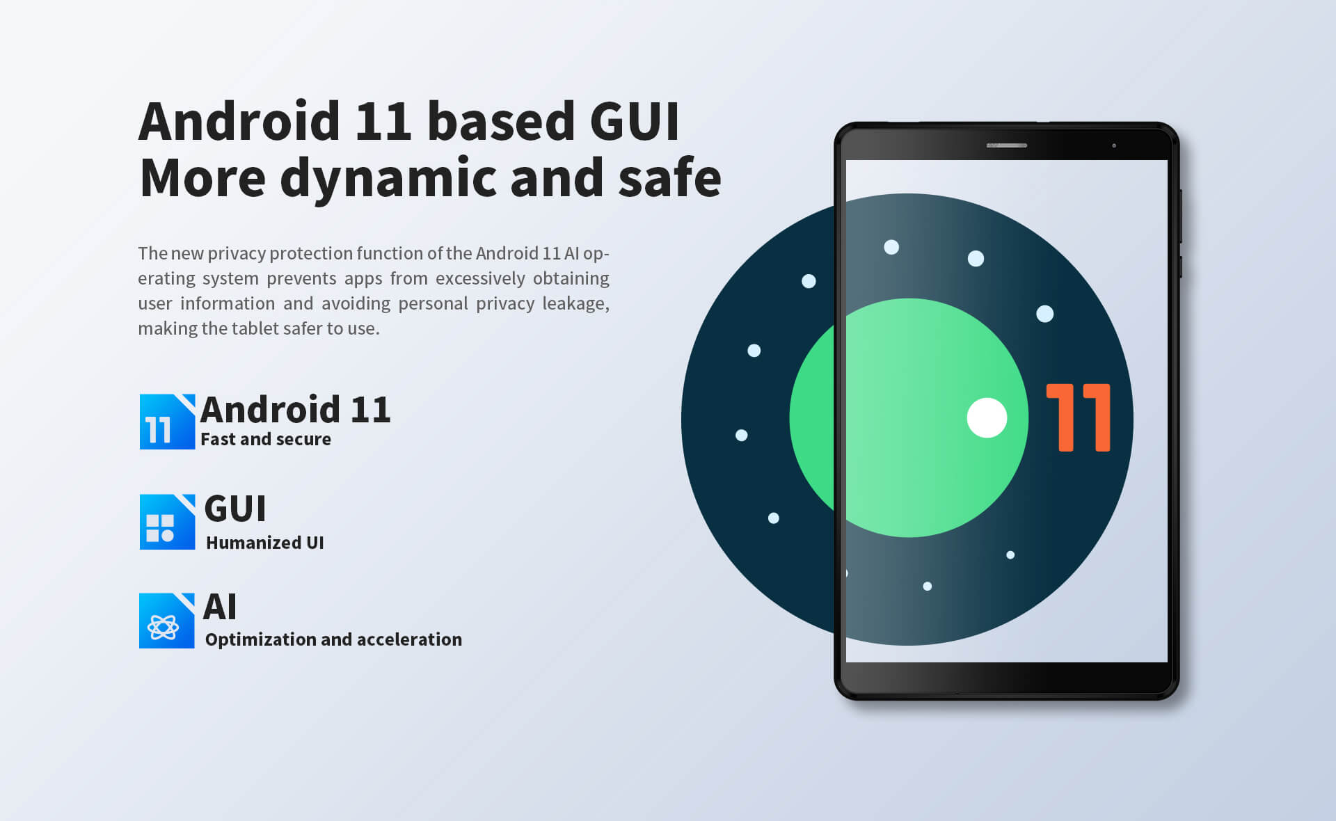 GUI basata su Android 11, più dinamica e sicura