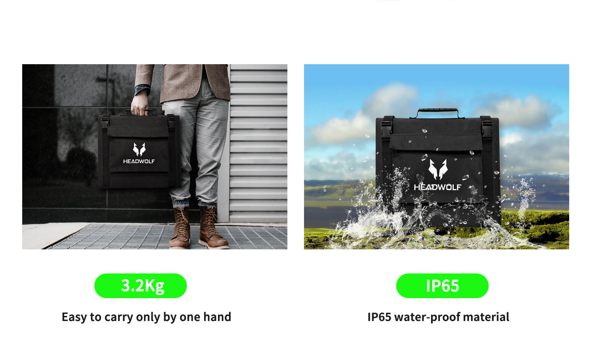 Esay to carry only by one hand | IP65 water-proof