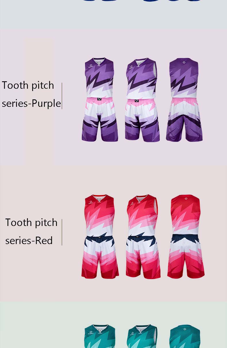 Custom Sublimation Tooth pitch series Basketball Uniform [Z118410124] -  purple / XS