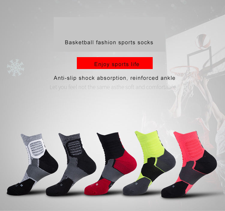 Socks For Basketball Profession  Running Lengthened Seamless