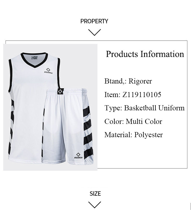 Men's Basketball Uniform Set Z119110105 - Red / XS
