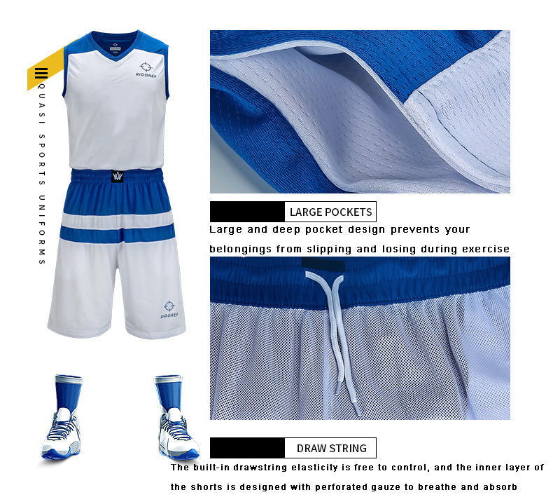 FIITG Custom Basketball Shorts Tie Dye Light Blue-White 3D Pattern Design Authentic