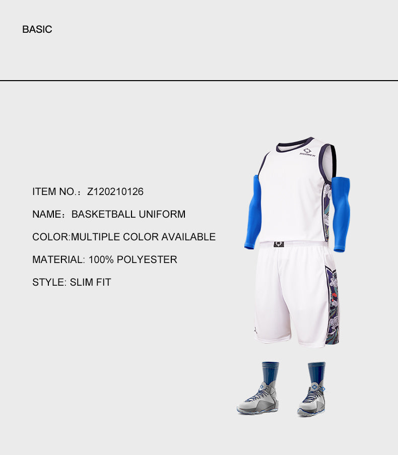College Basketball Uniform Men's Sports Wear Basketball Uniform Set
