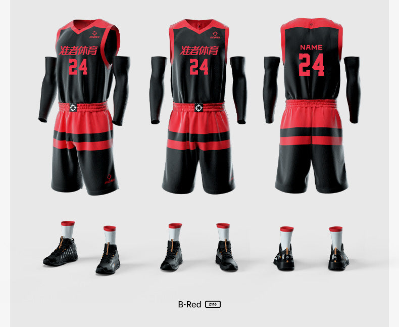 ❡﹊Outfit Basketball Jersey Sports-Uniforms Training Shorts Custom-Team Funny  2piece-Set