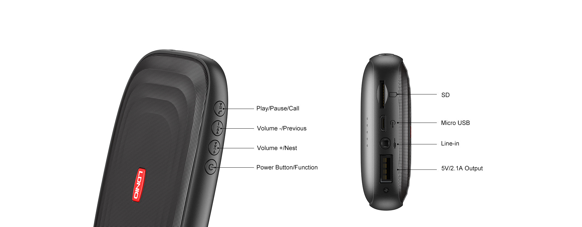 Ldnio BTS11 5000mAh Power Bank & Bluetooth Speaker description image 8