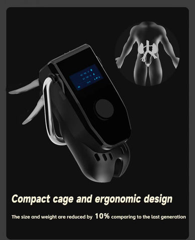Cage de chasteté contrôlée par application cagink pro cellmate 3 par qiui = conception compacte