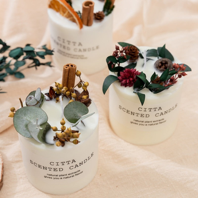 Soy Wax Fragrance Candles Romantic Pillar Candle Wedding Birthday Christmas Decoration Home Furnishing Scented Candle Hot Sale