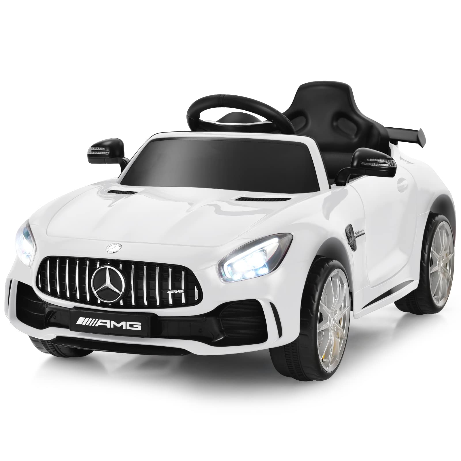 Costzon Ride on Car, 12V Licensed Mercedes Benz GTR Kids Car to Drive