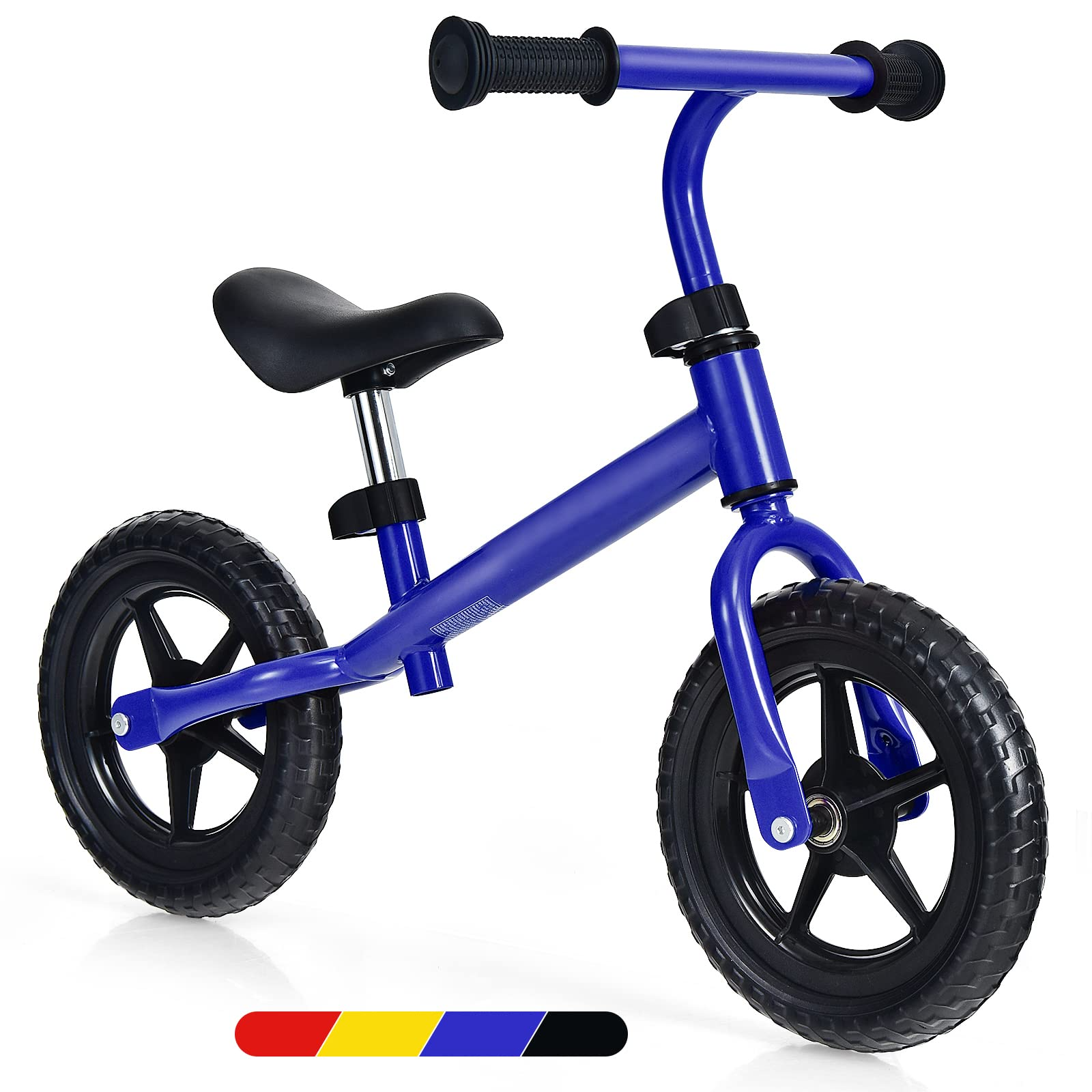 BABY JOY Kids Balance Bike, No Pedal Training Bicycle with Adjustable Handlebar & Seat and Puncture-Proof EVA Tires