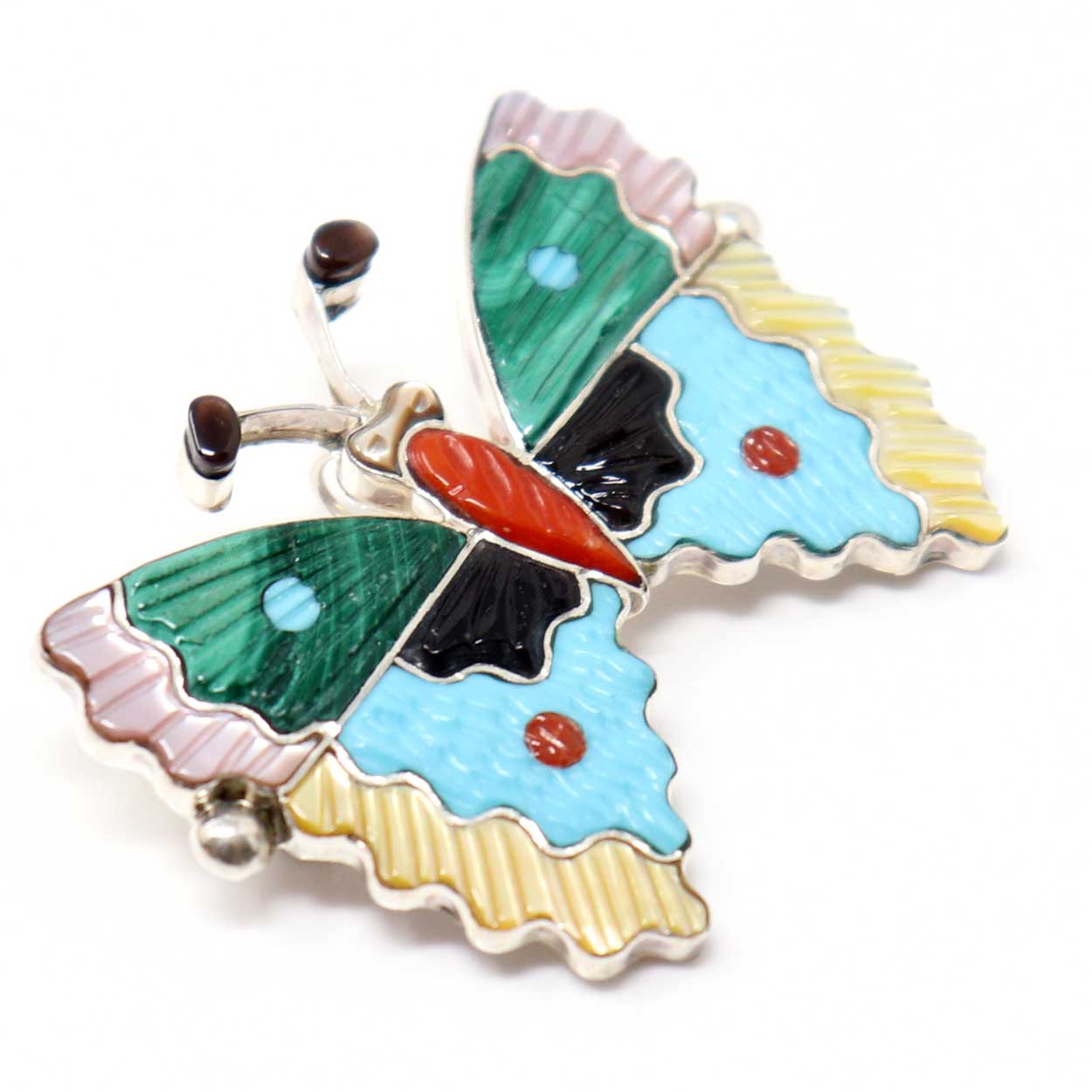 Zuni Inlay Butterfly Pin|Pendant