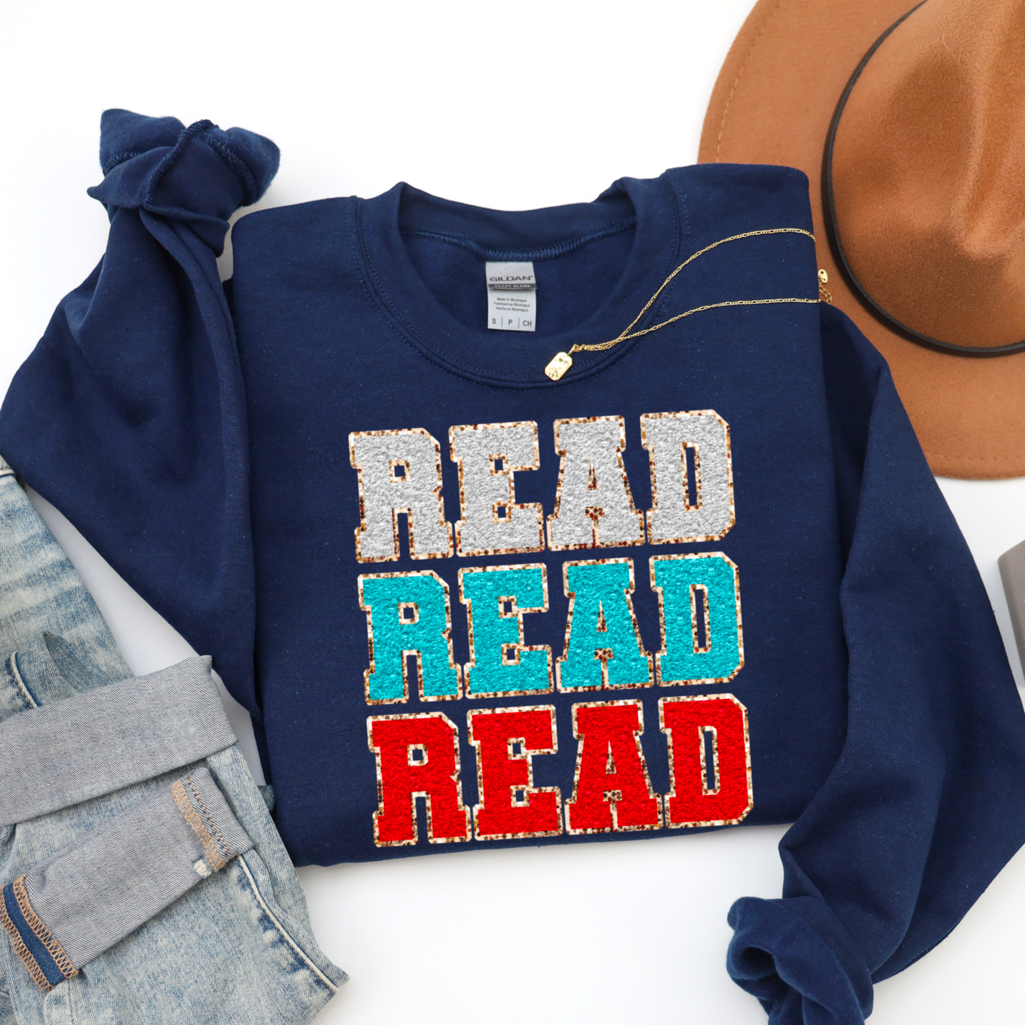 Read, Read, Read- Faux Chenille