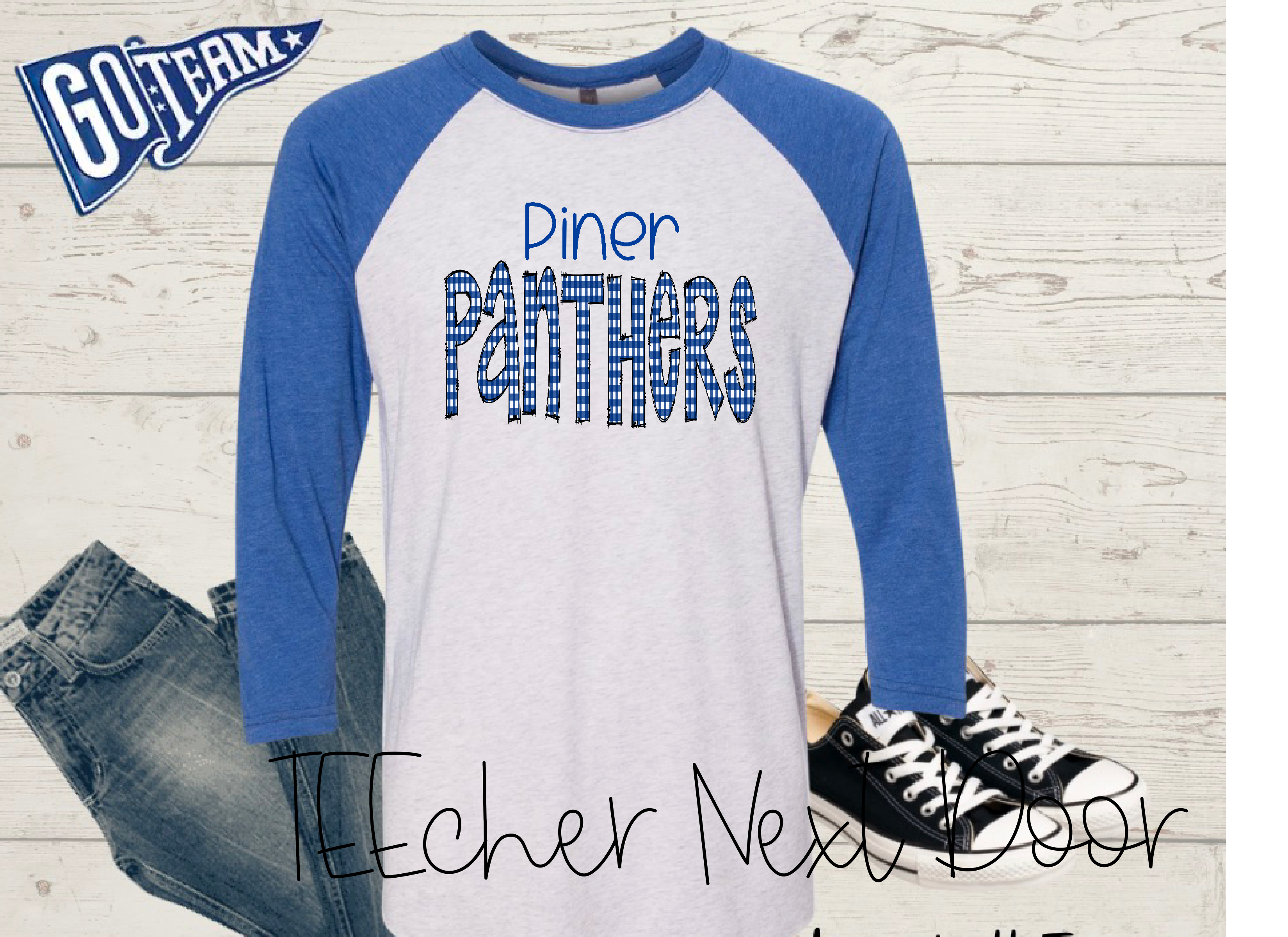 Piner Panthers Plaid Mascot