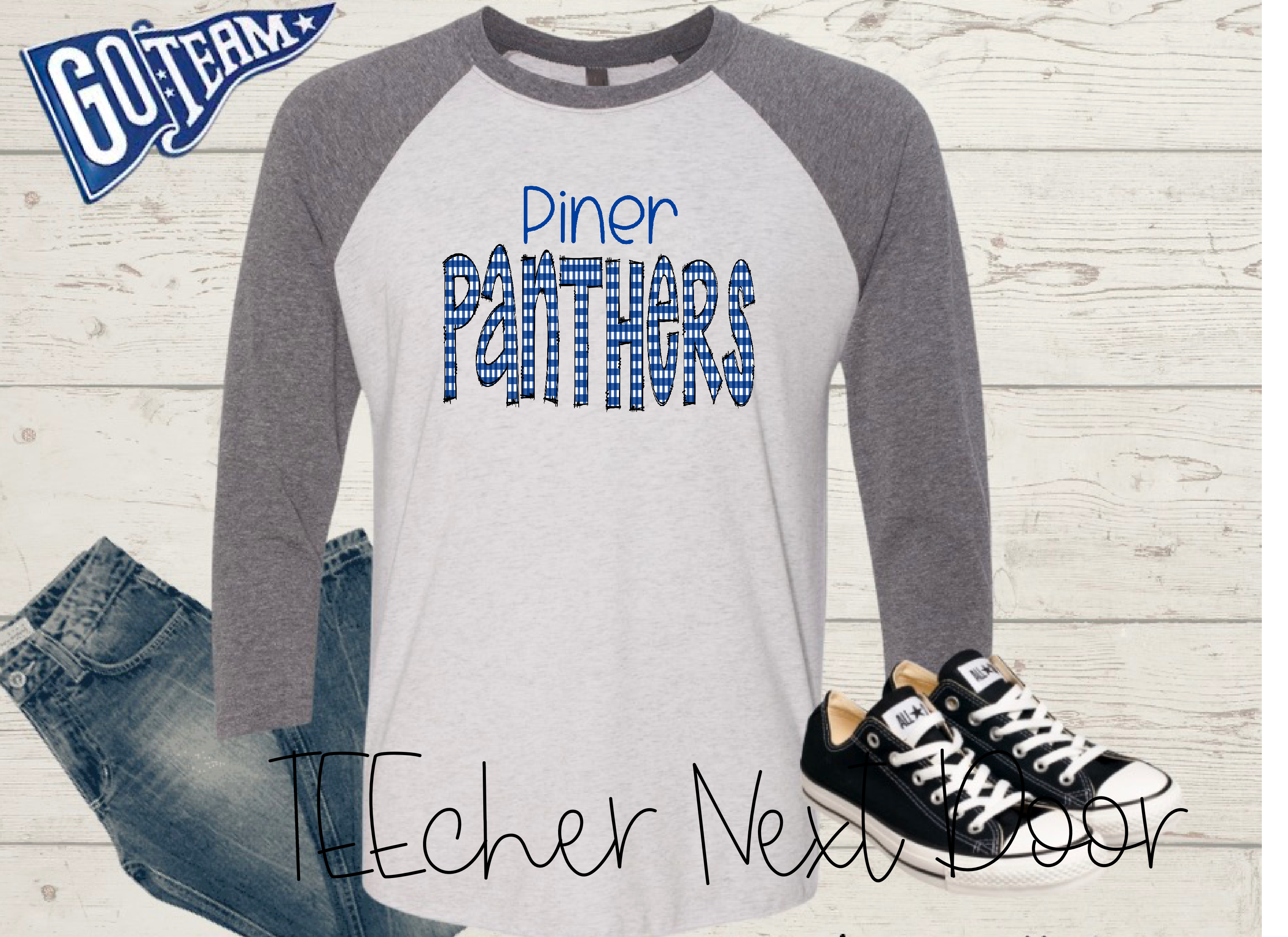 Piner Panthers Plaid Mascot