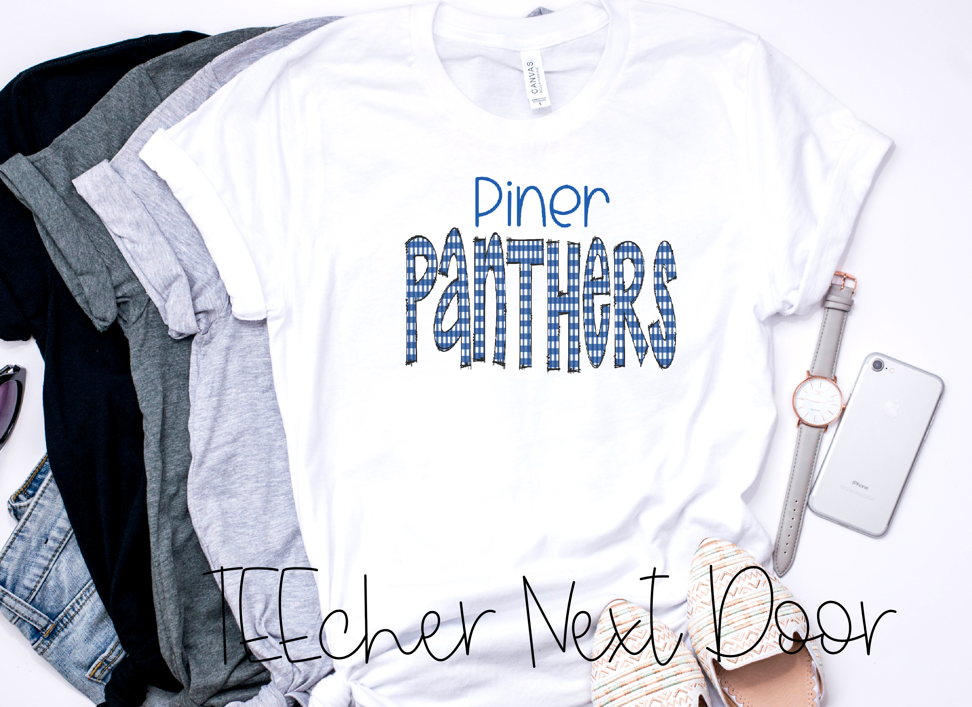 Piner Panthers Plaid Mascot