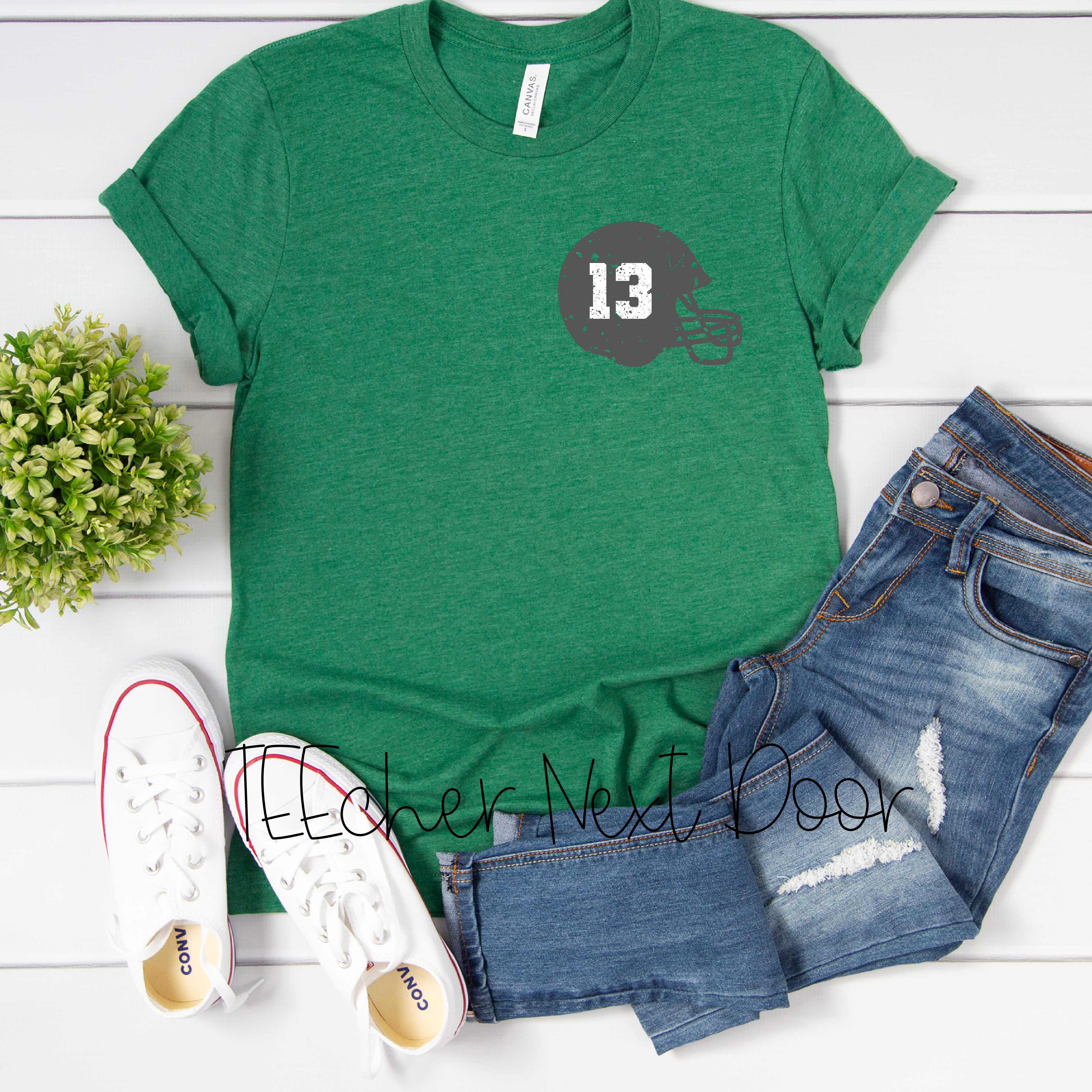 Football Helmet Pocket Tee