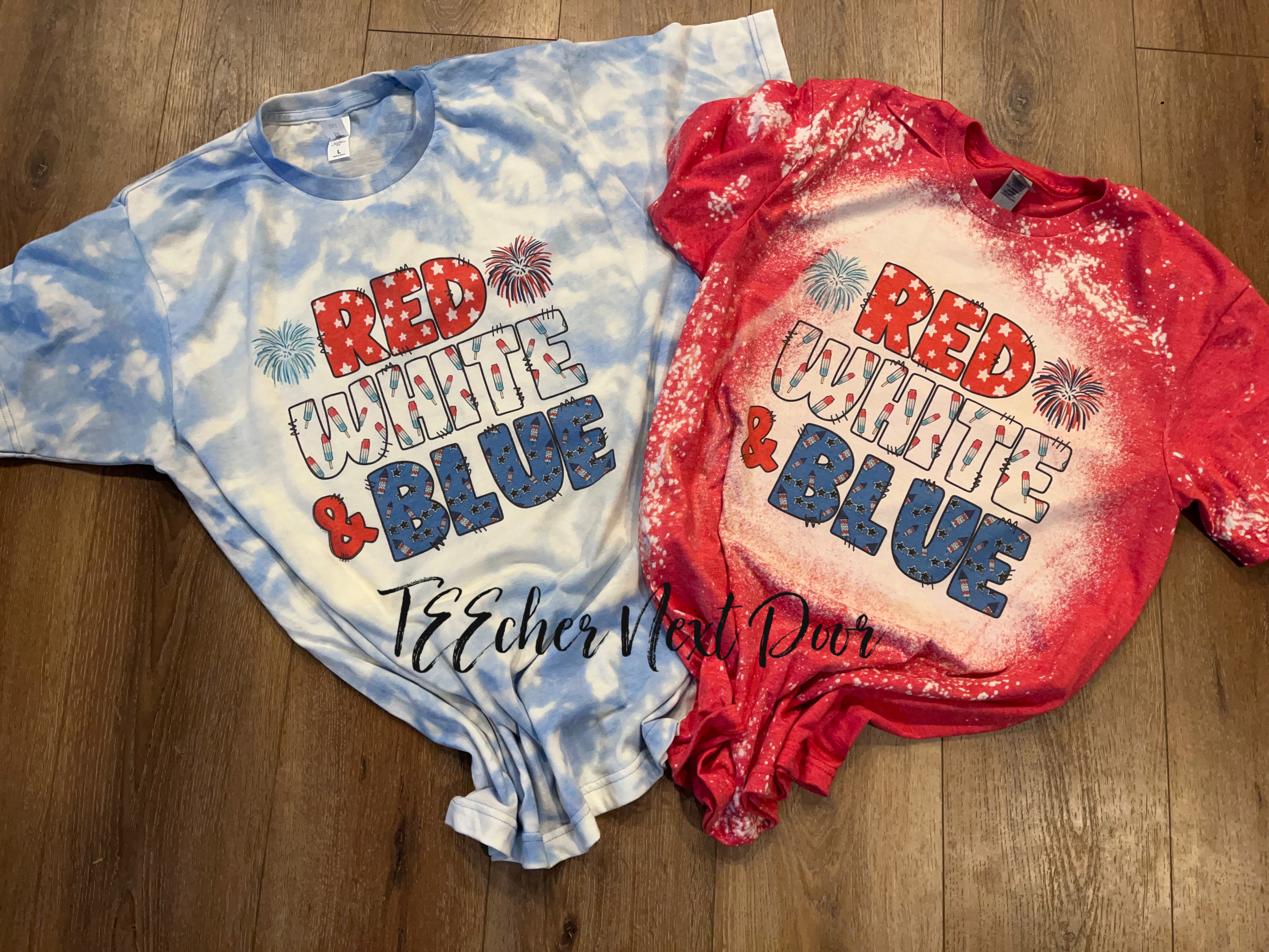 EXCLUSIVE Sublimation Red White and Blue Tee