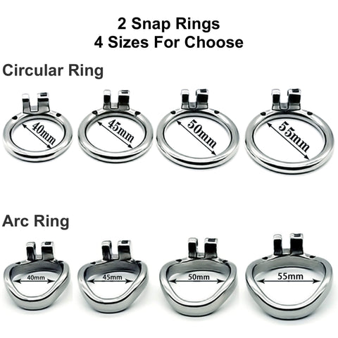 Negative Stainless Steel Chastity Cage-ring size