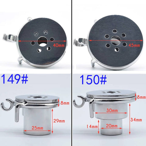 Cage de chasteté en acier inoxydable négative