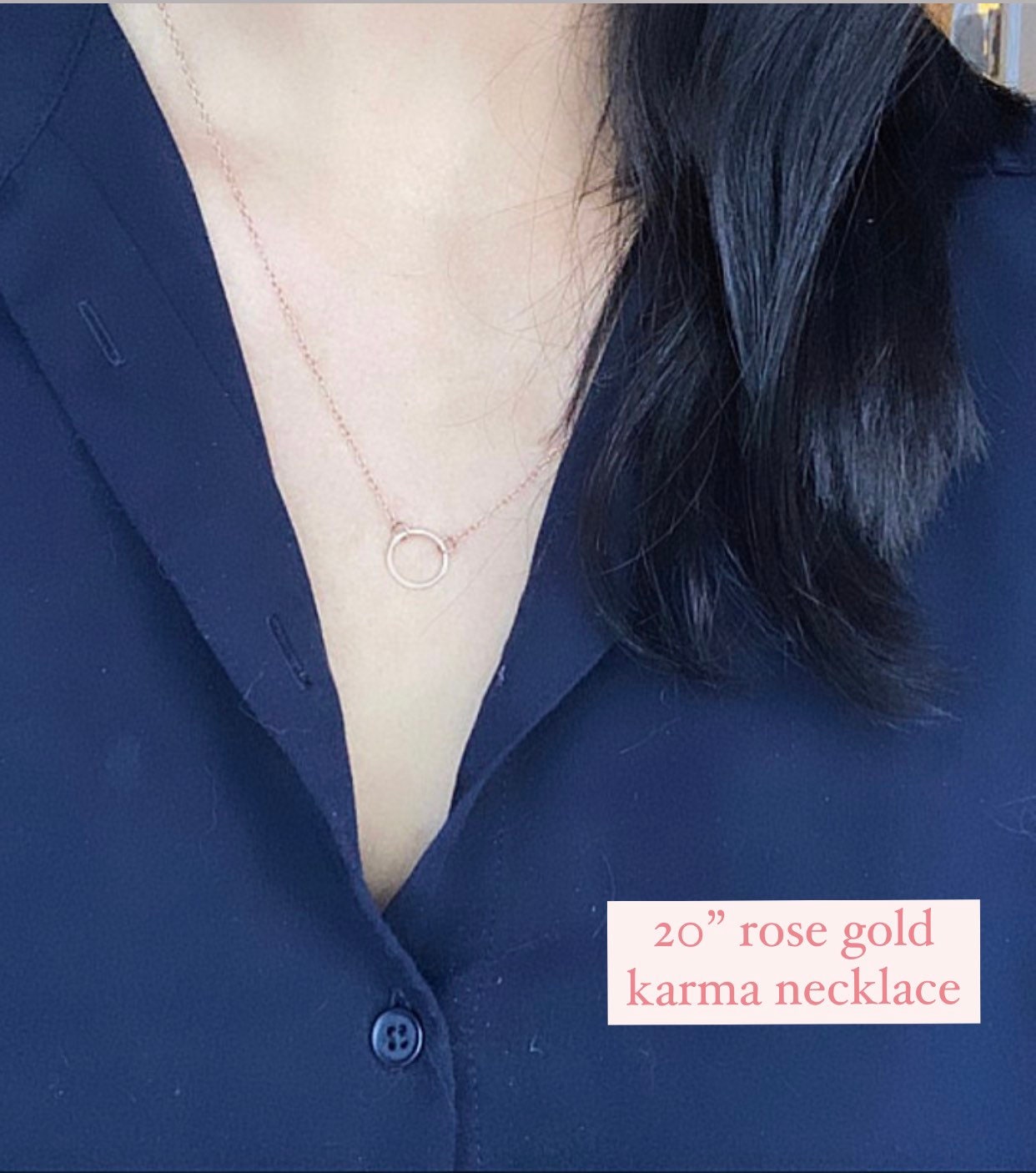 KARMA Necklace, Gold Filled, Small Hammered Eternity Necklace, Simple circle Necklace, Dainty Gold Necklace Hammered Ring Necklace