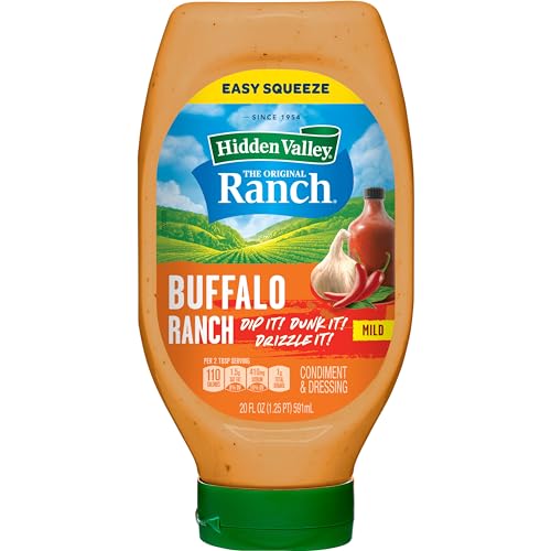 Hidden Valley Buffalo Ranch Topping and Dressing, 20 Fluid Ounce Bottle, Pack May Vary
