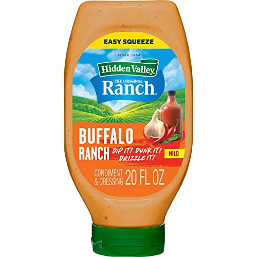 Hidden Valley Buffalo Ranch Topping and Dressing, 20 Fluid Ounce Bottle, Pack May Vary