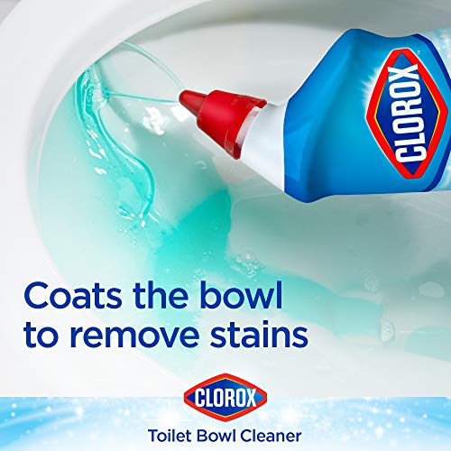 Clorox Toilet Bowl Cleaner Clinging Bleach Gel, Cool Wave - 24 Fl Oz (Pack of 2)