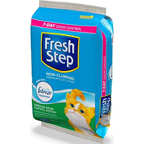 Fresh Step Non-Clumping Premium Cat Litter with Febreze Freshness, Scented - 35 Pounds (Package May Vary)