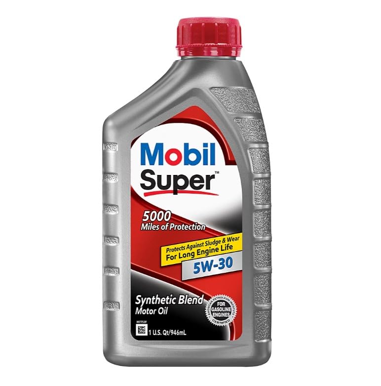 Mobil Super 5W30 Motor Oil, 1 Quart - 6 per case.6