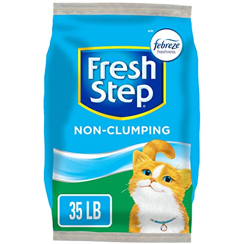 Fresh Step Non-Clumping Premium Cat Litter with Febreze Freshness, Scented - 35 Pounds (Package May Vary)
