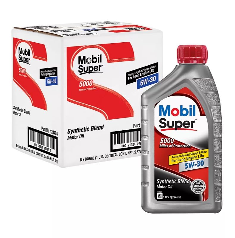 Mobil Super 5W30 Motor Oil, 1 Quart - 6 per case.6