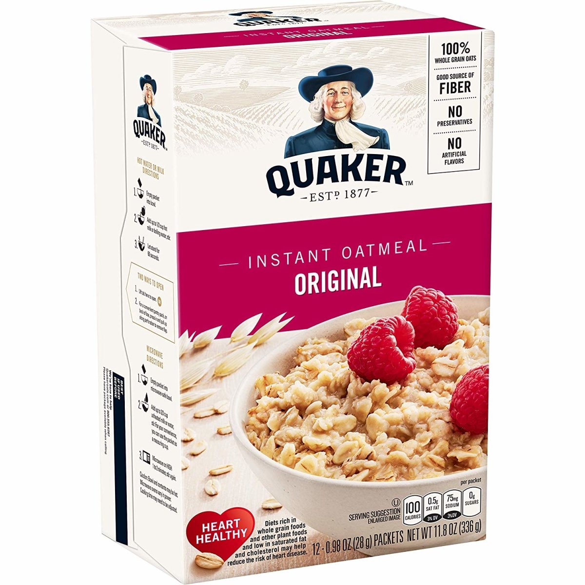 Quaker Instant Oatmeal Original 11.8oz Pack 12 / 11.8oz.