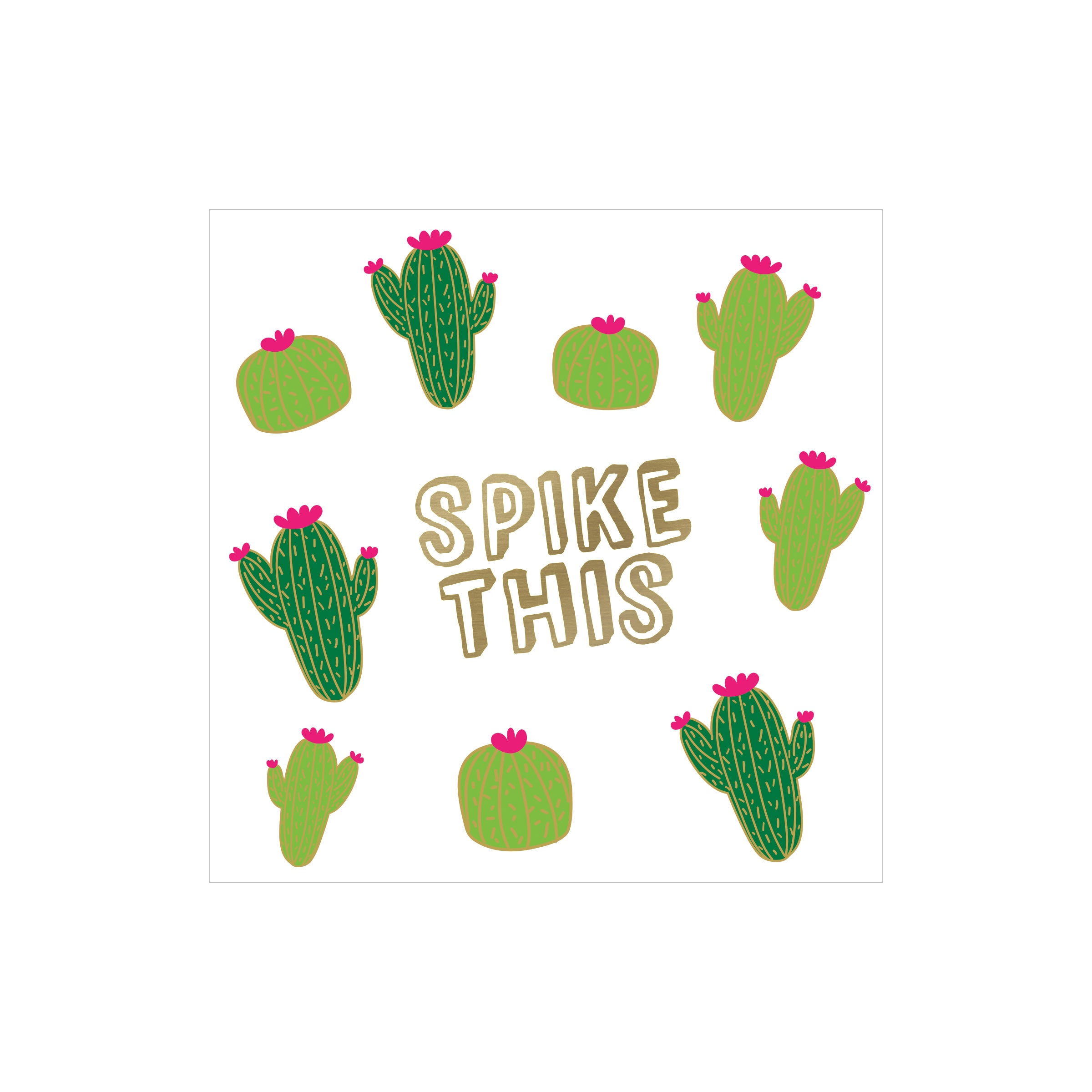Cactus Spike This Beverage Napkin