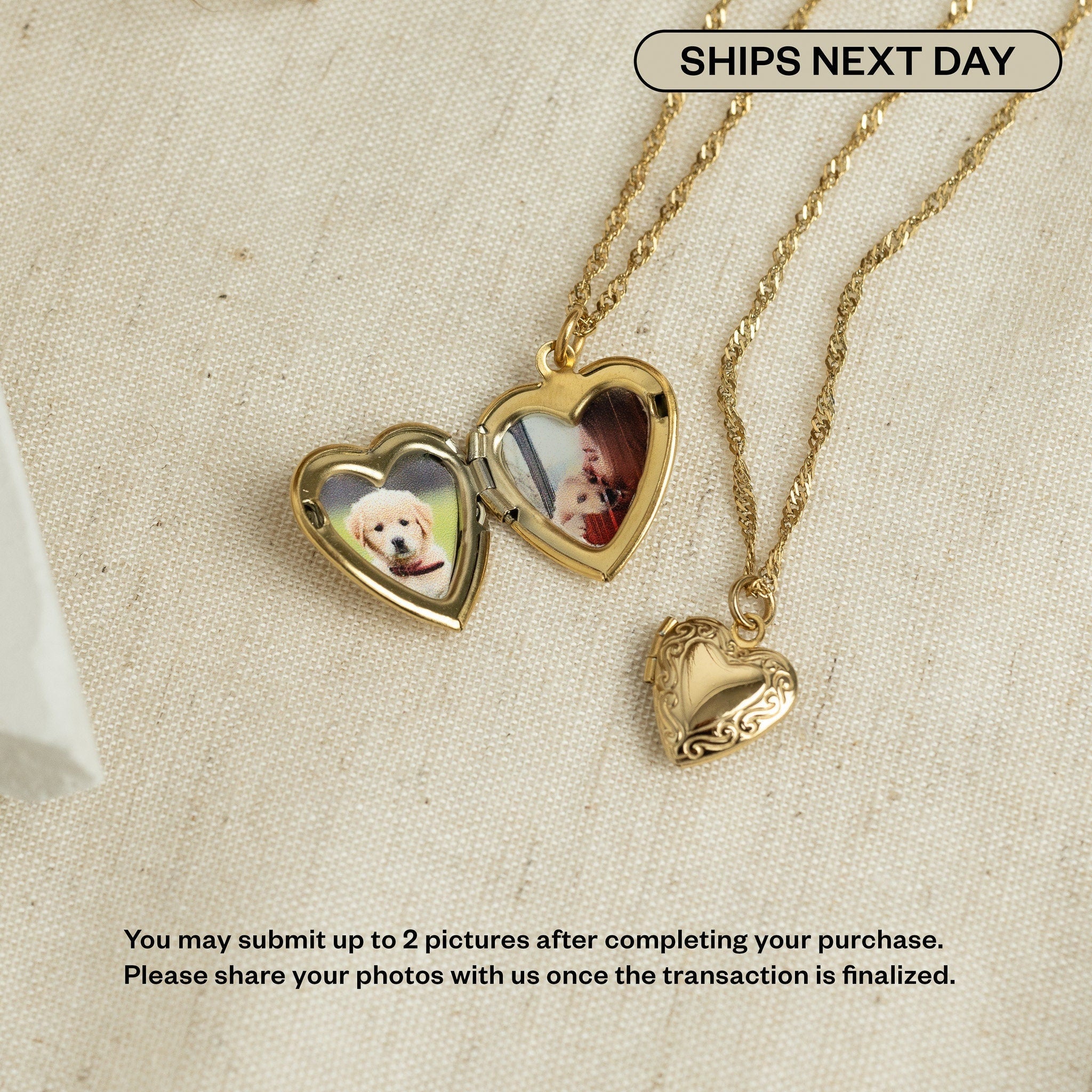 Heart Locket Necklace | 18k Gold Plated