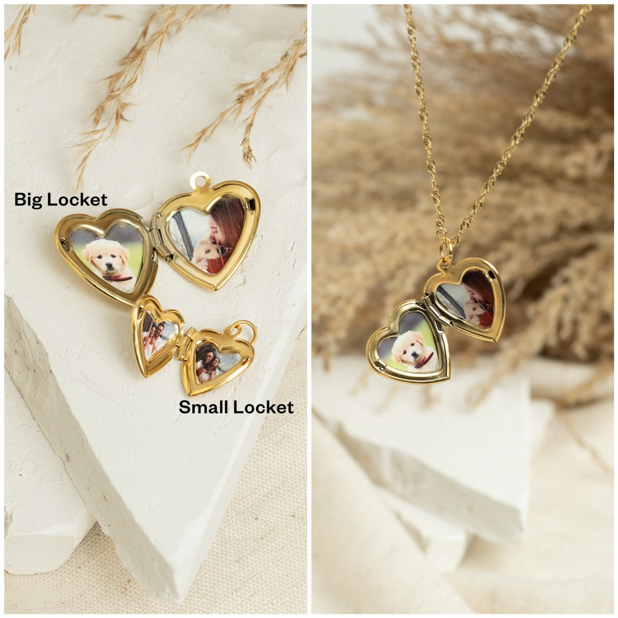 Heart Locket Necklace | 18k Gold Plated