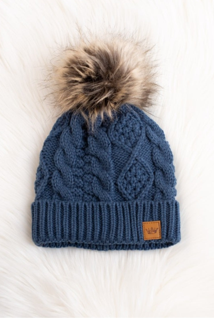 Gabi Knit Hat - Blue