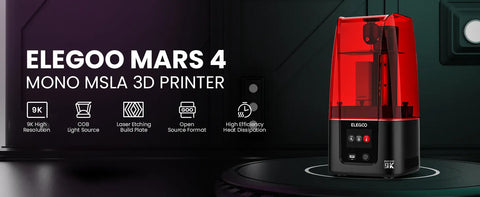 ELEGOO mars 4 ultra msla resin 3d printer with 9k 153.36x77.76x165 mm